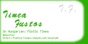timea fustos business card